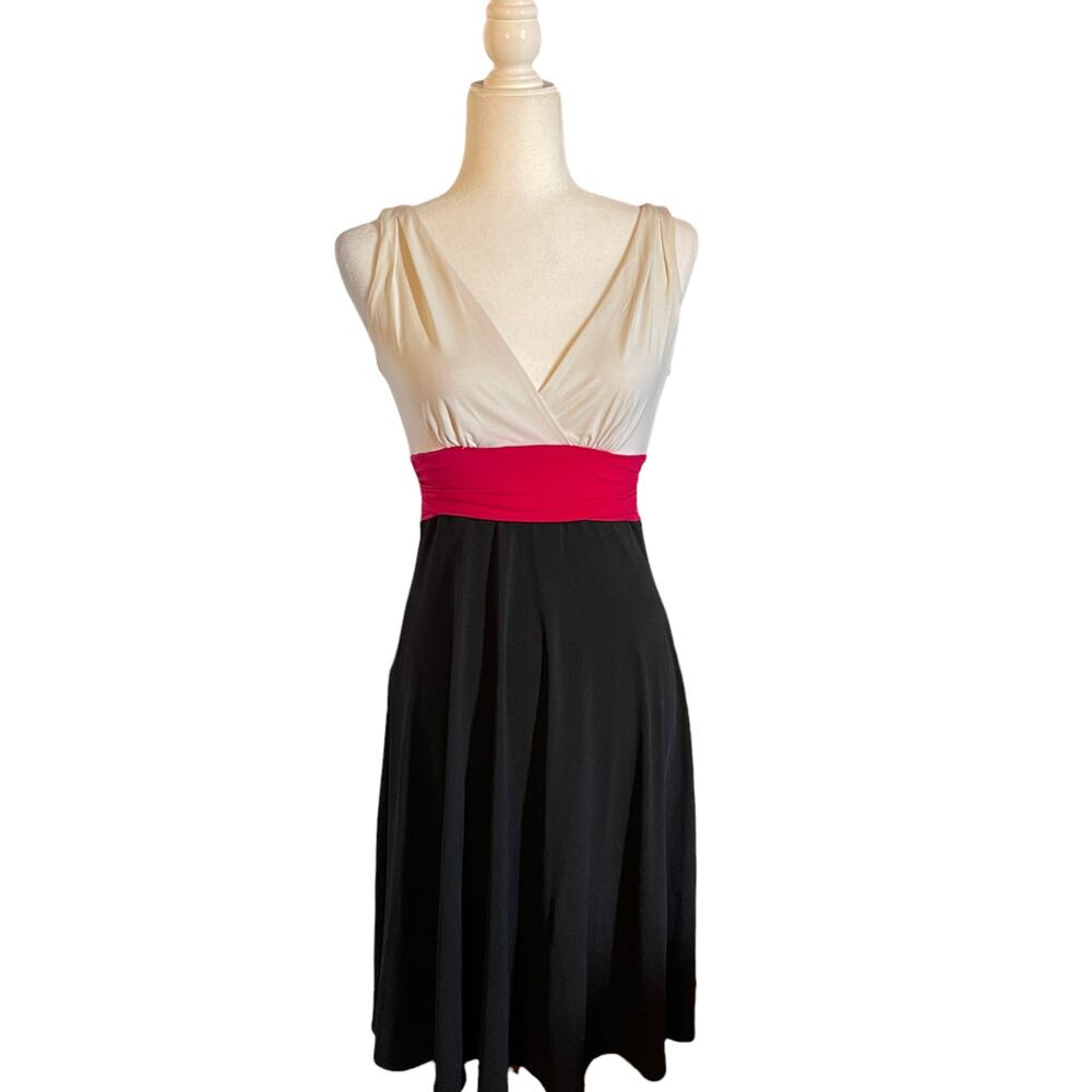 MULTI-COLOR FIT AND FLARE STYLE KNEE LENGTH DRESS, EMPIRE WAIST-GREAT FIT!